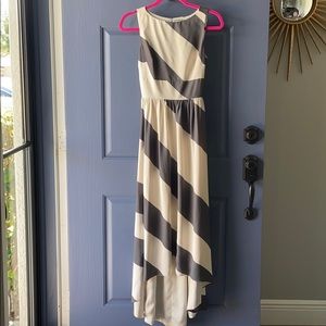 ASOS Striped Open Back High Low Hem Dress 2